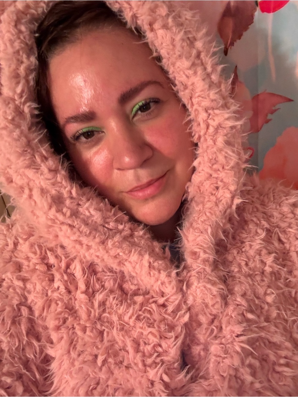 torrid Blush Pink Faux Fur Teddy Coatigan